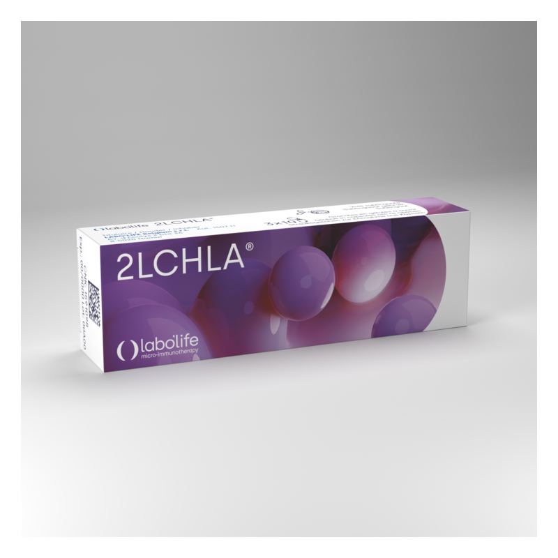 Verpackung des Produkts 2LCHLA von labolife, in lila und weiß mit Hervorhebungen auf Inhaltsstoffen.