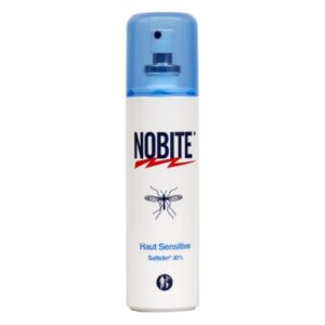 Sprayflasche von NOBITE mit blauer Sprühkappe, für empfindliche Haut, enthält 30% Saltidin.