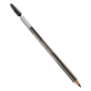 Brauner Augenbrauenstift mit Bürstchen an einem Ende und spitzem Ende zum Zeichnen von Augenbrauen.