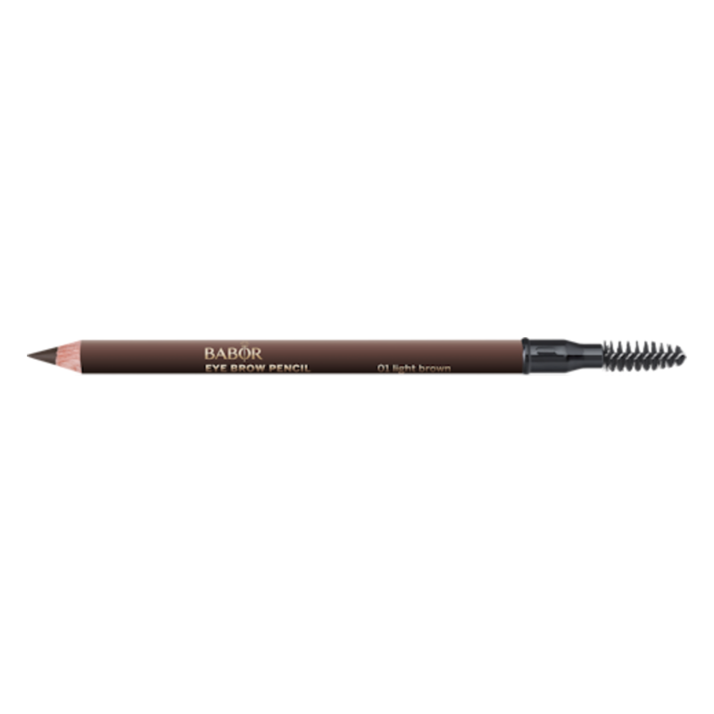 BROW PENCIL von BABOR in Lichtbraun mit integriertem Bürstchen am Ende.