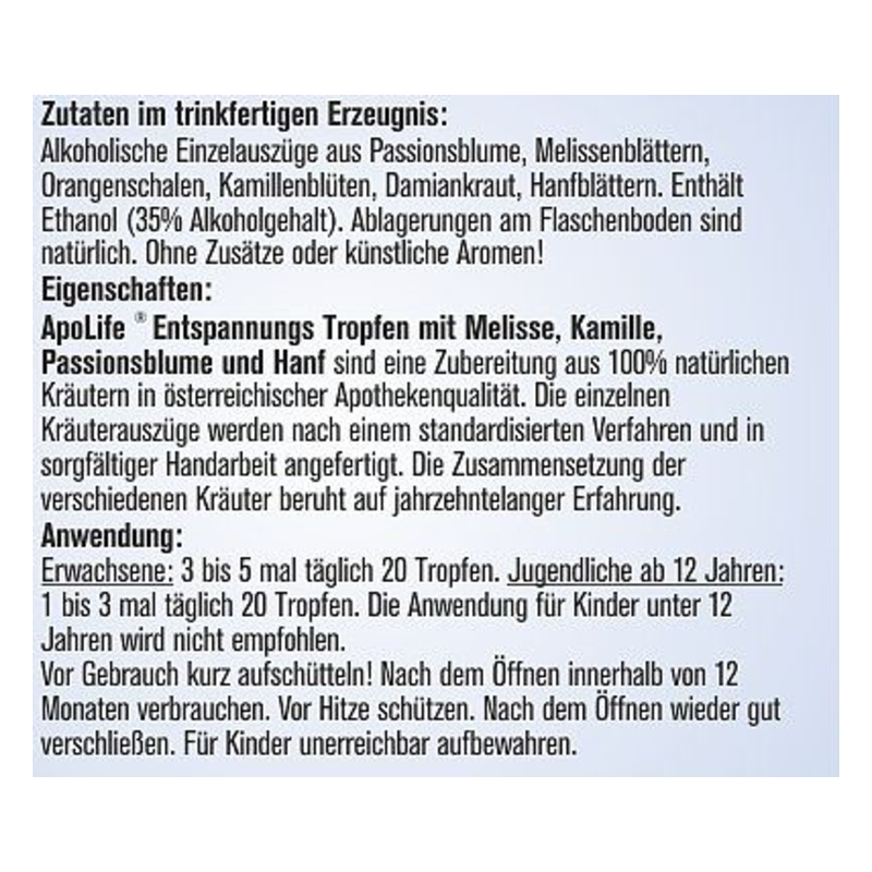 ApoLife Entspannungs Tropfen – Bild 2